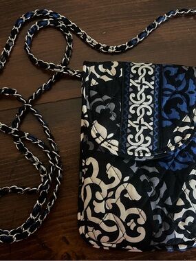 Vera Bradley Phone Crossbody- Canterbury Cobalt